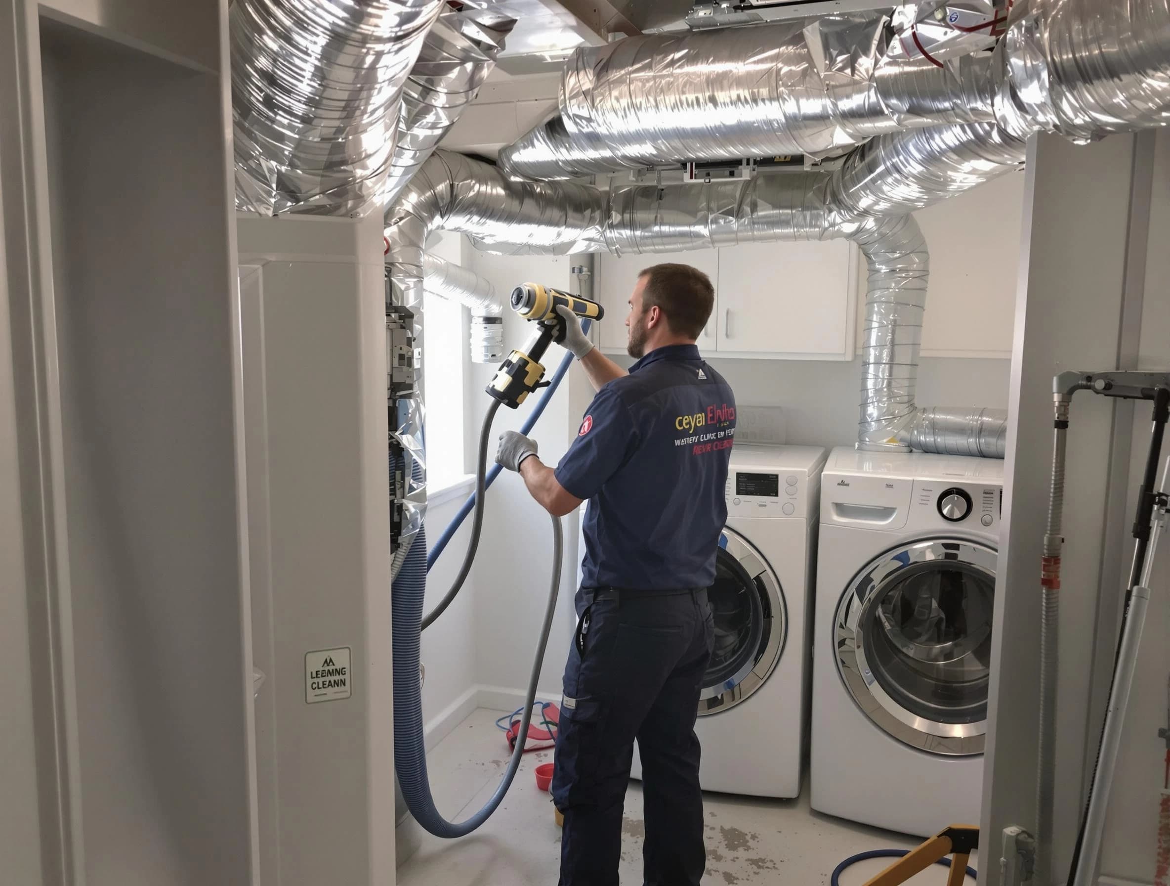 Murray Dryer Vent Cleaning specialist using advanced equipment for thorough duct cleaning in Murray
