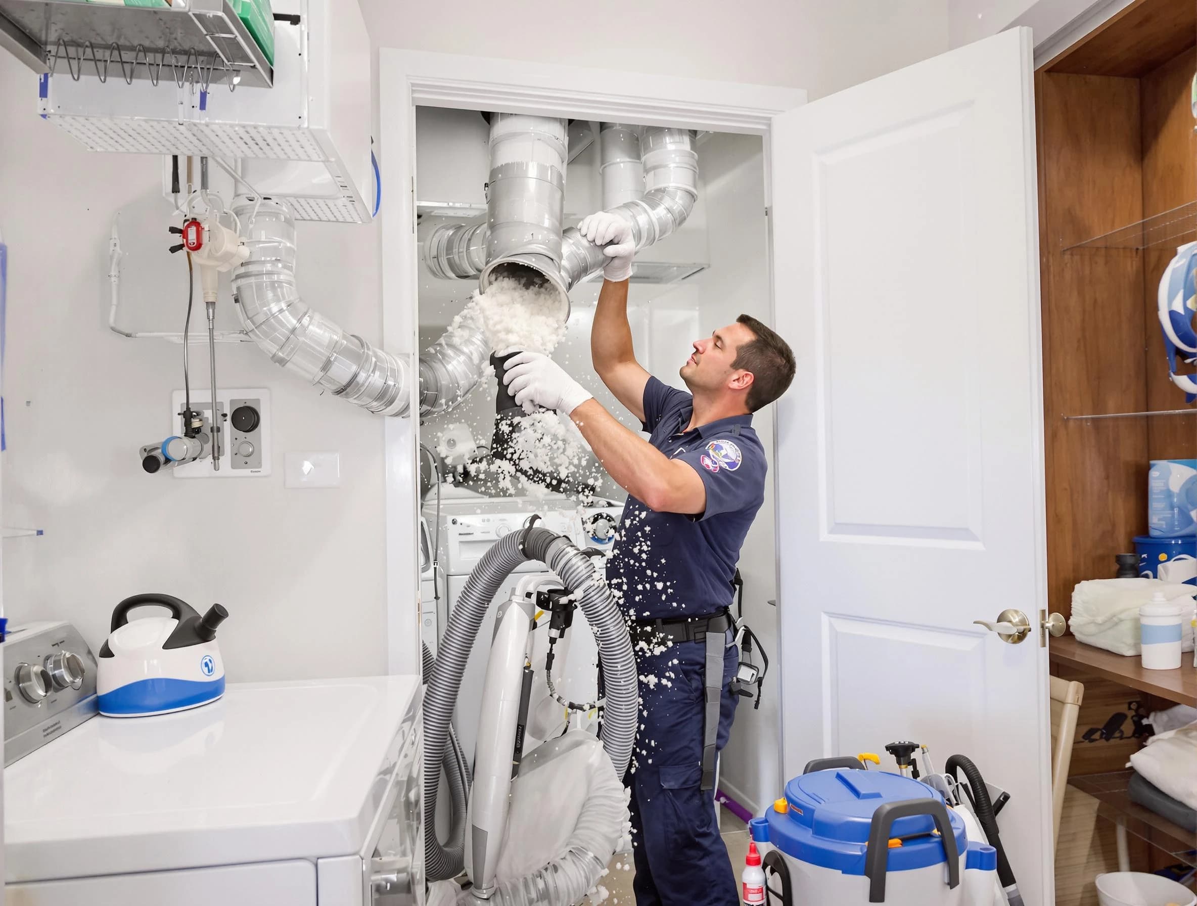 Murray Dryer Vent Cleaning technician delivering thorough residential dryer vent cleaning service in Murray