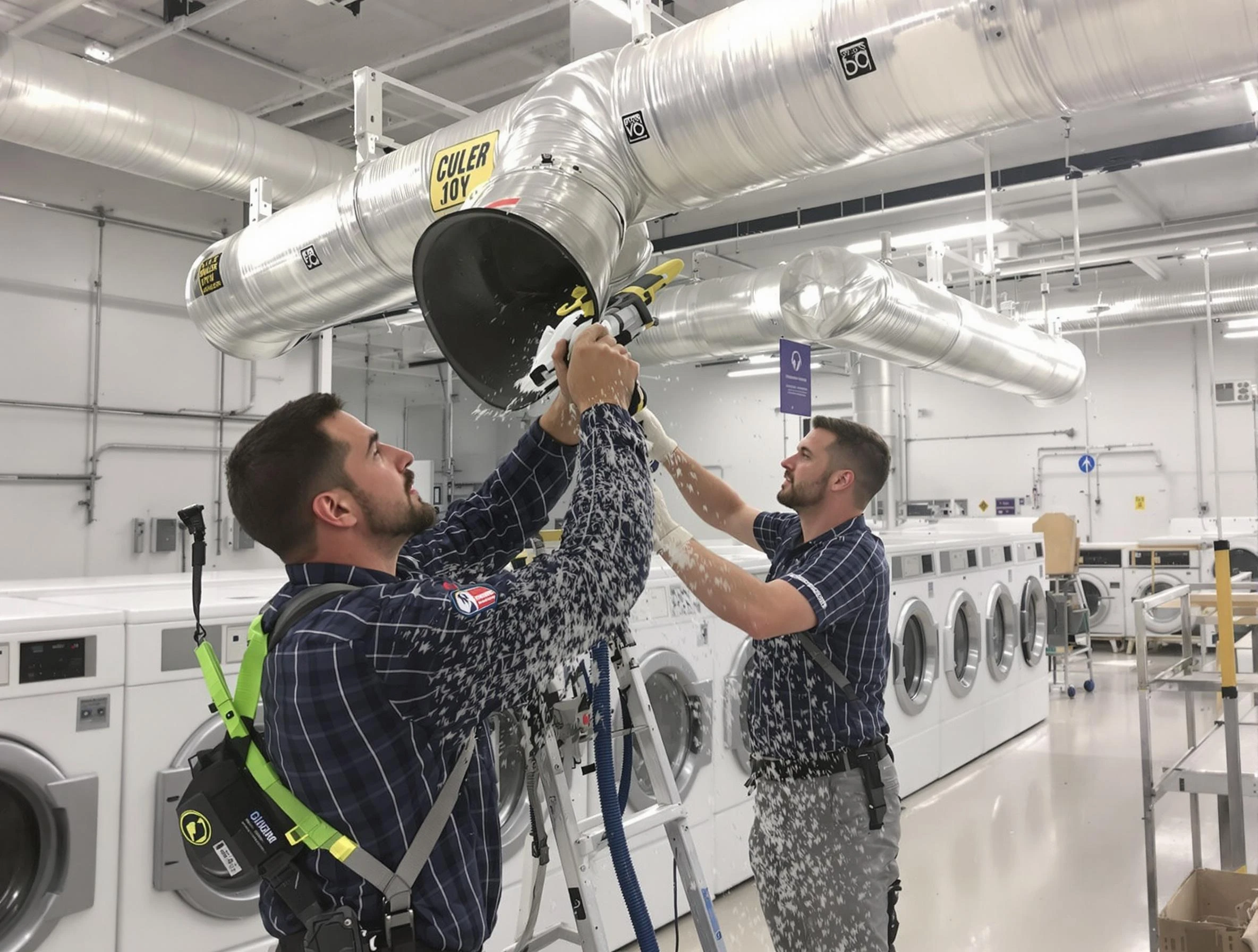 Murray Dryer Vent Cleaning team performing large-scale commercial dryer vent cleaning in Murray